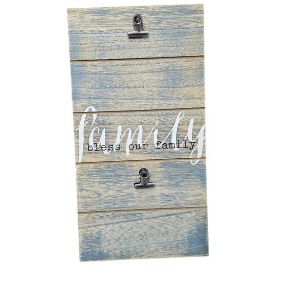 💎Wood Grain Inspirational Family Photo New Table Wall Art Hanging Wooden Sign - Picture 4 of 5